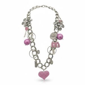 “22 The Boss | Pink Power Statement Charm Necklace